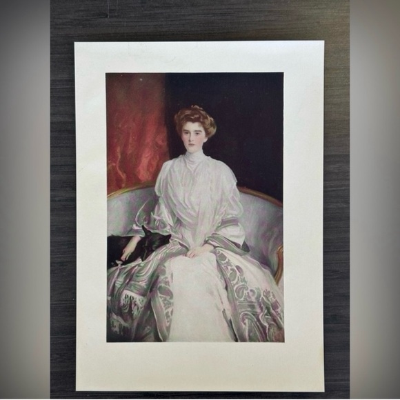 MRS. A. L. LANGMAN Artist John Singer Sargent Print Fine Art Original Vintage - Picture 1 of 7